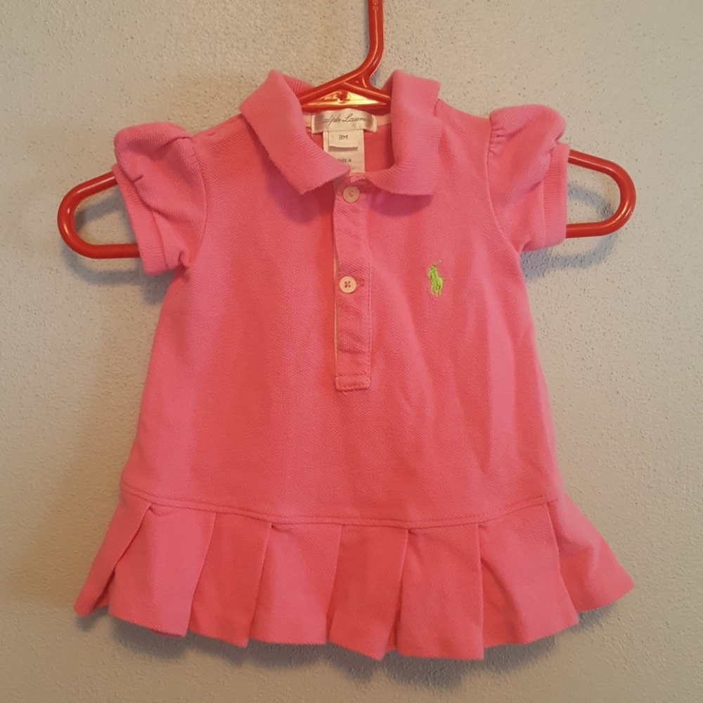 Ralph Lauren Pink Cotton Polo Dress